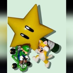 3 piece Mario Christmas Package1 tree topper/ 2 ornaments